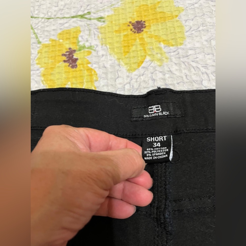 (H) Benjamin Black Men's Black Denim Shorts - Picture 6 of 12